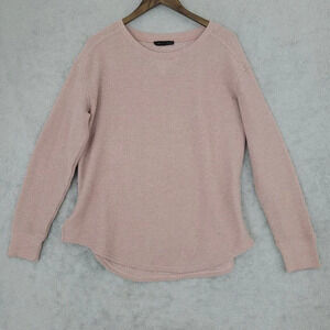 Jane + Delancey Womens Pink Long Sleeve Sweater Large Polyester Blend  21CT